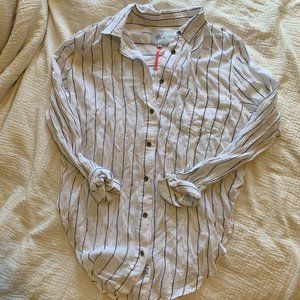 rails striped button up